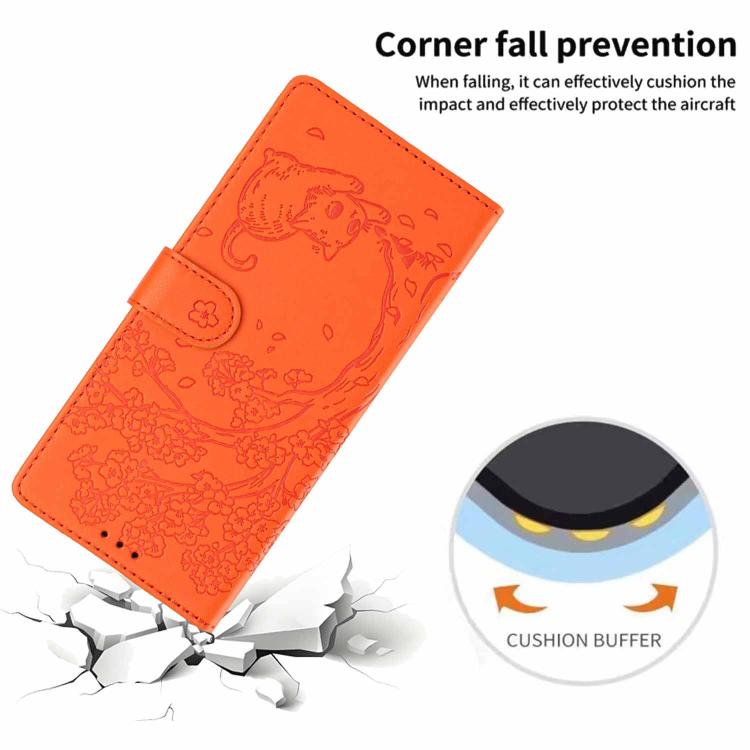 Custodia per telefono in ecopelle con stampa a rilievo di gatto sugli alberi, For iPhone 17e / 16e, For iPhone 17 Pro Max, For iPhone 17 Pro