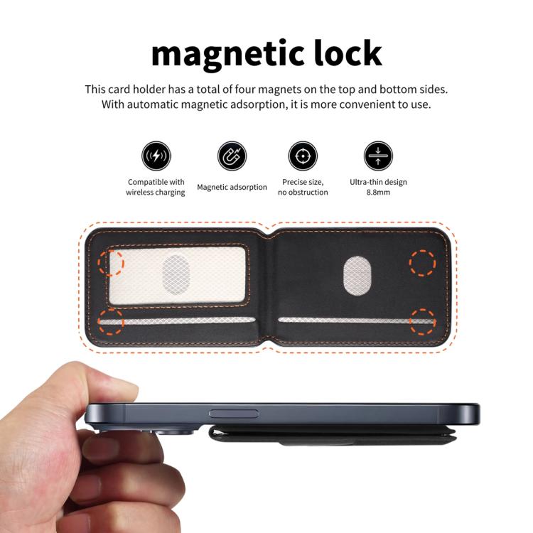 Porta carte magnetico RFID in similpelle per cellulare