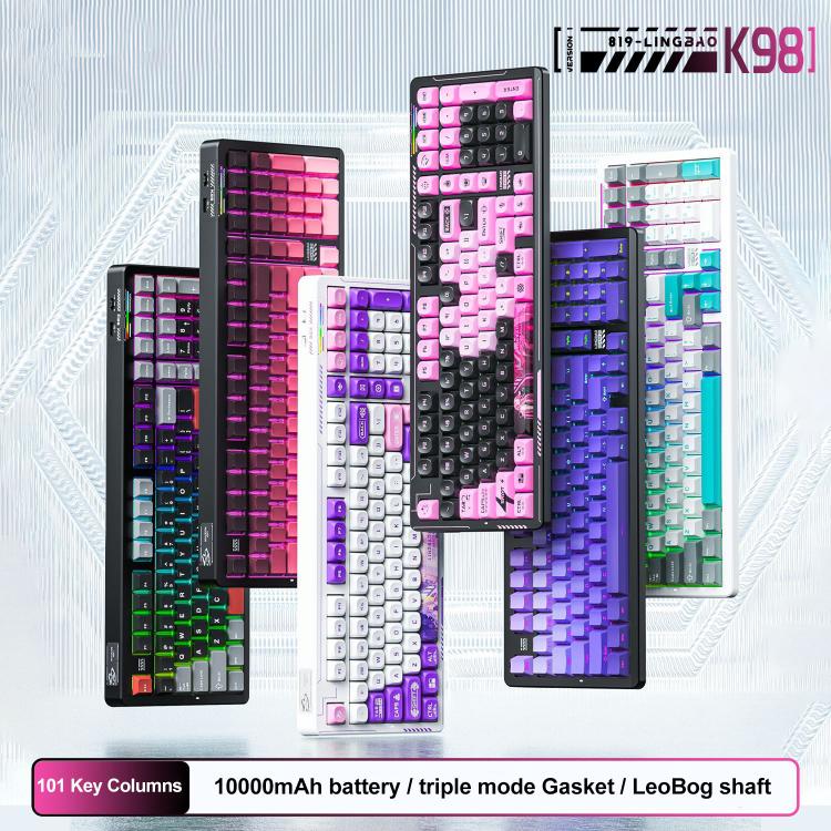 LINGBAO K98 Tastiera Wireless Gaming 101 Tasti