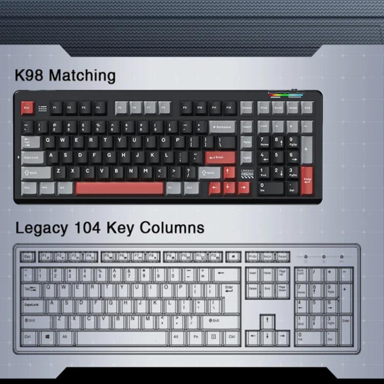 LINGBAO K98 Tastiera Wireless Gaming 101 Tasti