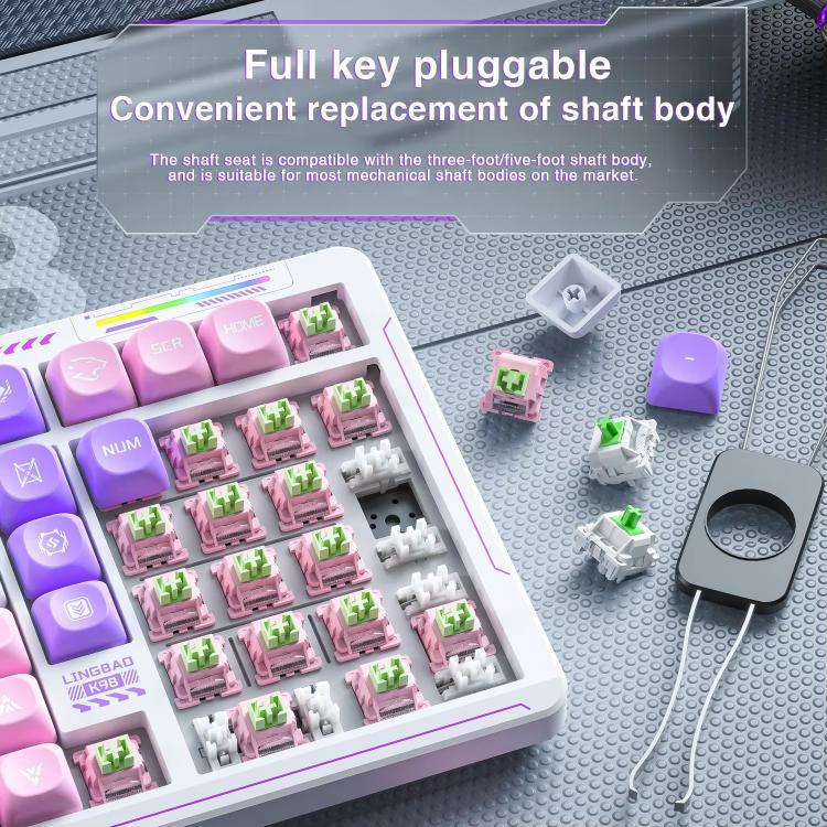 LINGBAO K98 Tastiera Wireless Gaming 101 Tasti