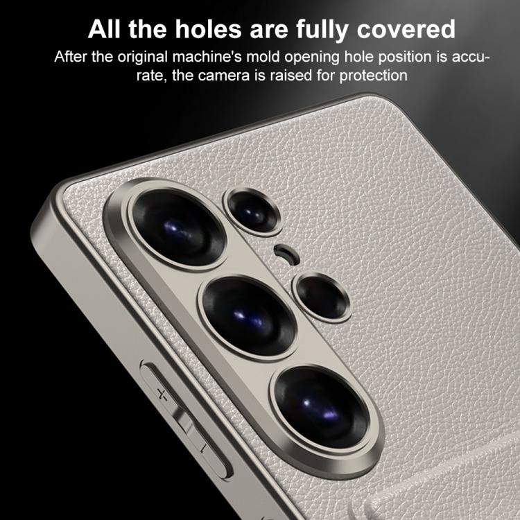 Custodia per Samsung Galaxy S26 Ultra 5G ultra sottile in pelle con supporto