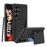 Custodia per Samsung Galaxy S26 Ultra 5G ultra sottile in pelle con supporto