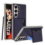 Custodia per Samsung Galaxy S26 Ultra 5G ultra sottile in pelle con supporto