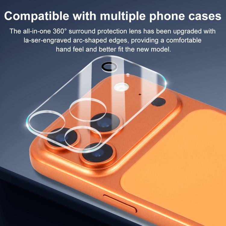 Pellicola protettiva per fotocamera in vetro temperato trasparente integrato XDcase (5 pezzi), For iPhone 17 Pro Max, For iPhone 17 Pro, For iPhone 17, For iPhone Air