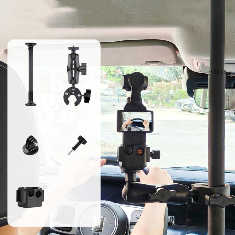 Asta prolunga regolabile 52-121 cm per telecamera auto