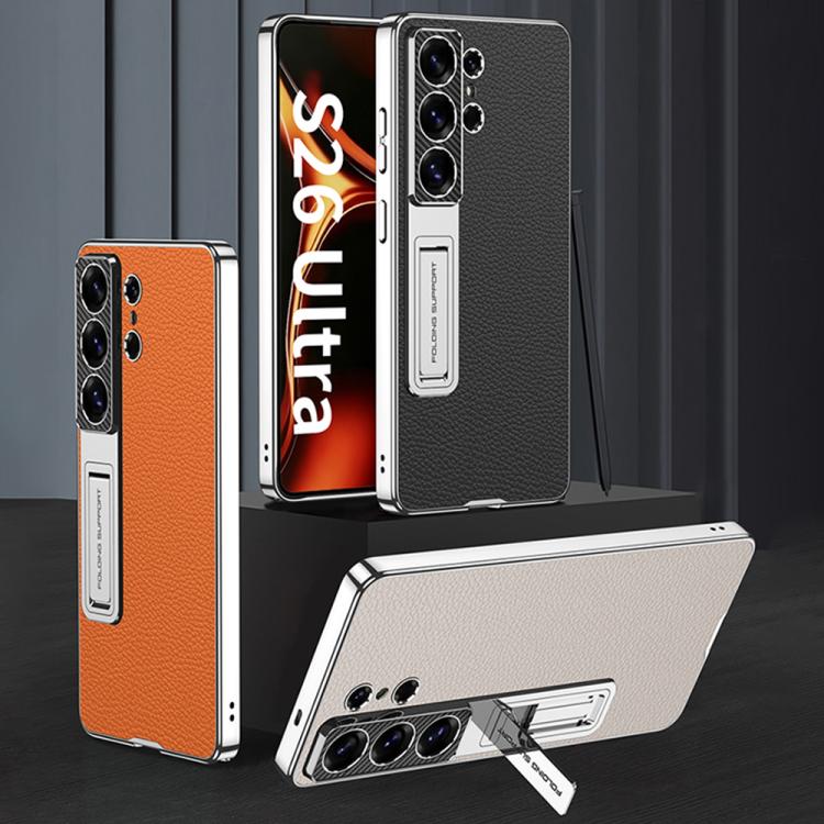 Custodia in pelle galvanizzata per Samsung Galaxy S26 Ultra 5G