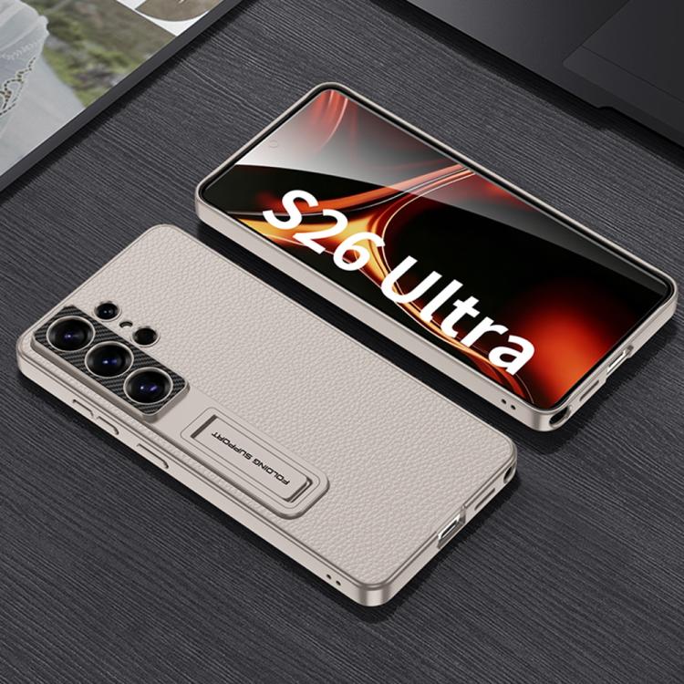 Custodia in pelle con regolatore meccanico per Samsung Galaxy S26 Ultra 5G