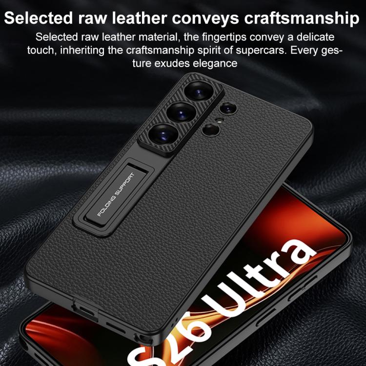 Custodia in pelle con regolatore meccanico per Samsung Galaxy S26 Ultra 5G
