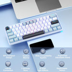 Tastiera meccanica wireless RGB 61 tasti Red Axis