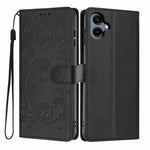 Custodia in ecopelle con stampa a rilievo di gatto per Samsung Galaxy M06 5G