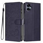 Custodia in ecopelle con stampa a rilievo di gatto per Samsung Galaxy M06 5G