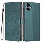 Custodia in ecopelle con stampa a rilievo di gatto per Samsung Galaxy M06 5G