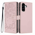 Custodia in ecopelle con stampa gatto per Samsung Galaxy M36, M56 e M16 5G