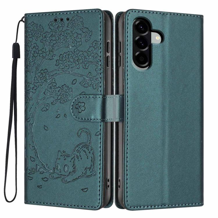 Custodia in ecopelle con stampa gatto per Samsung Galaxy M36, M56 e M16 5G