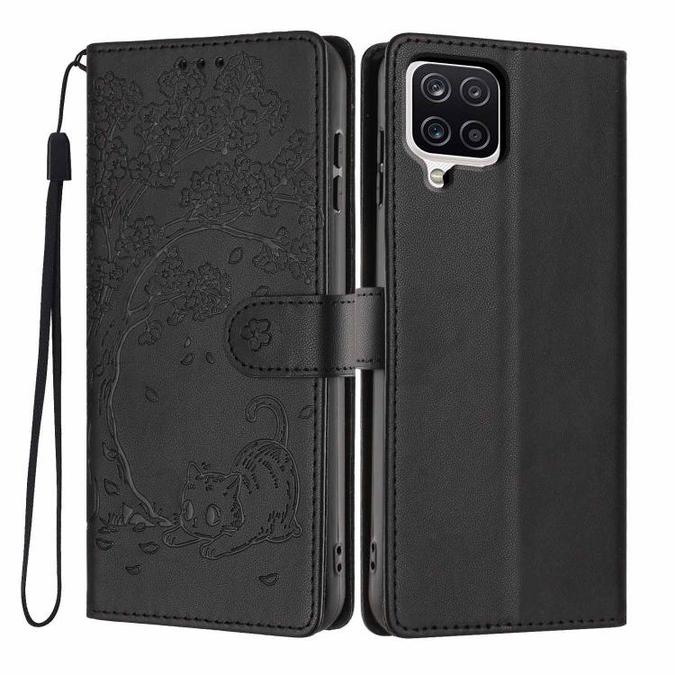 Custodia in ecopelle con stampa a rilievo di gatto per Samsung Galaxy M06 5G