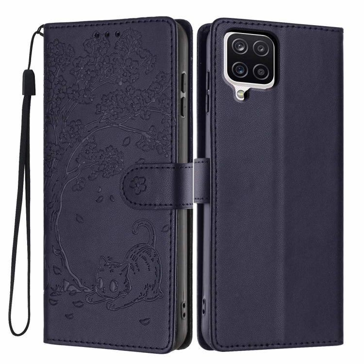 Custodia in ecopelle con stampa a rilievo di gatto per Samsung Galaxy M06 5G
