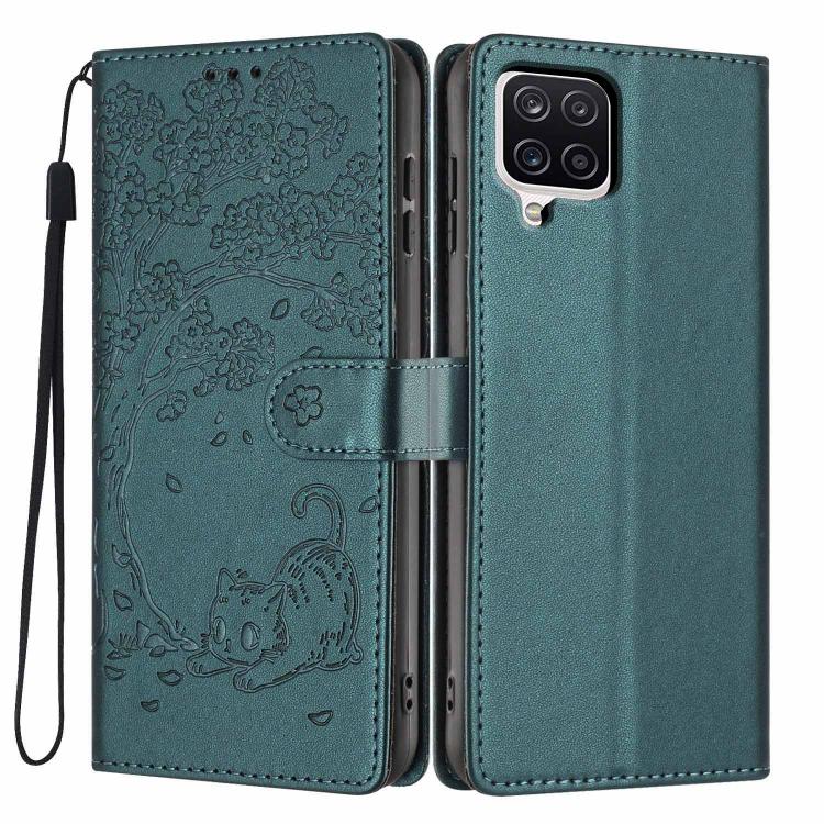 Custodia in ecopelle con stampa a rilievo di gatto per Samsung Galaxy M06 5G