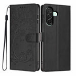 Custodia in ecopelle con stampa a rilievo di gatto per Samsung Galaxy A57 5G
