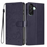 Custodia in ecopelle con stampa a rilievo di gatto per Samsung Galaxy A57 5G