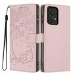 Custodia ecopelle con stampa gatto per Samsung Galaxy A13 5G, A53 5G e A73 5G