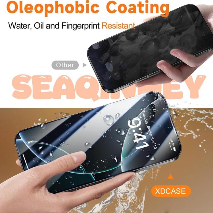 Pellicola protettiva in vetro temperato HD serigrafata XDcase, confezione da 5 pezzi., For iPhone 17e / 16e, For iPhone 17 Pro Max, For iPhone 17 Pro, For iPhone 17, For iPhone Air, For iPhone 16 Pro Max, For iPhone 16 Pro, For iPhone 16 Plus          ...