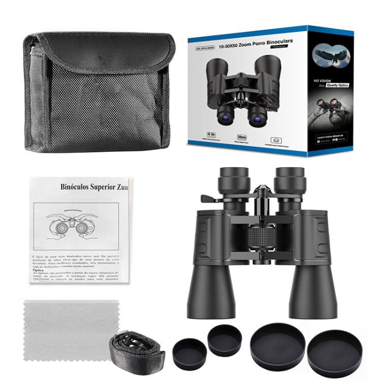 Binocolo zoom APEXEL 10-30X50 con doppi oculari grandi
