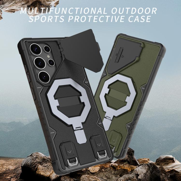 Custodia con cinturino e protezione fotocamera MagSafe per Samsung Galaxy S25