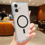 Custodia magnetica ibrida in PC satinato e TPU con tasto di rilevamento AI per telefono, For iPhone 17 Pro Max, For iPhone 17 Pro, For iPhone 17, For iPhone Air, For iPhone 16 Pro Max, For iPhone 16 Pro