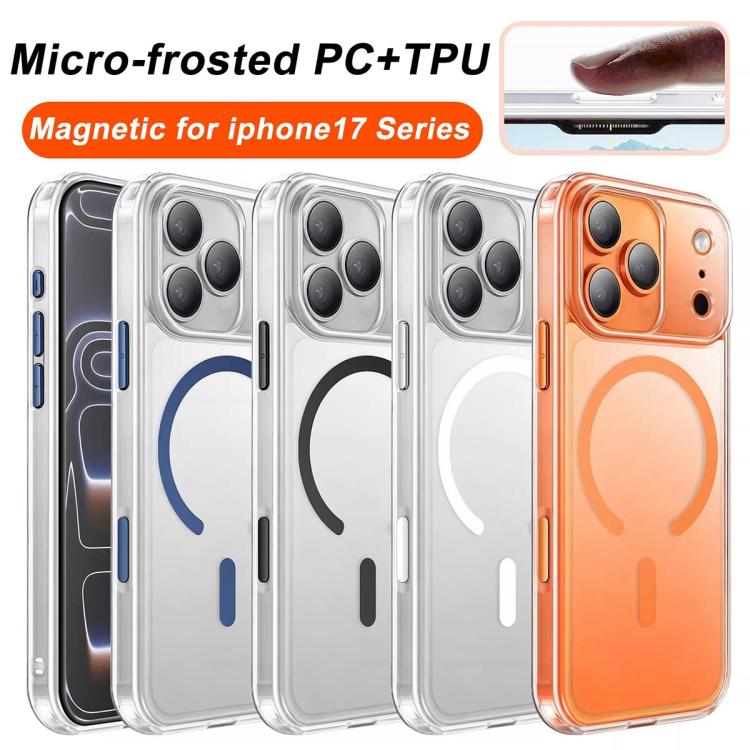 Custodia magnetica ibrida in PC satinato e TPU con tasto di rilevamento AI per telefono, For iPhone 16