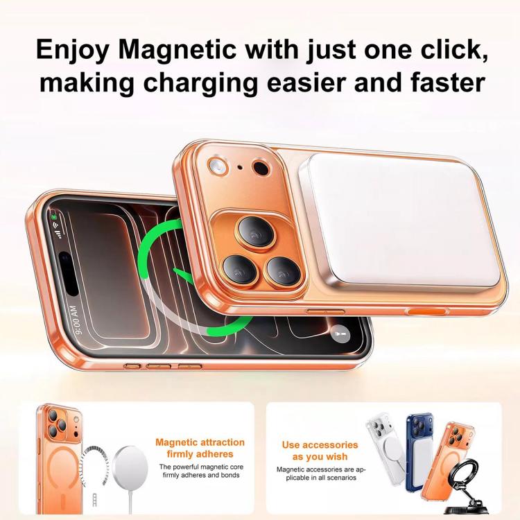 Custodia magnetica ibrida in PC satinato e TPU con tasto di rilevamento AI per telefono, For iPhone 16