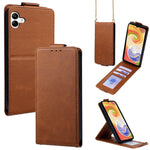 Cover a libro verticale in similpelle vegana con tracolla per Samsung Galaxy