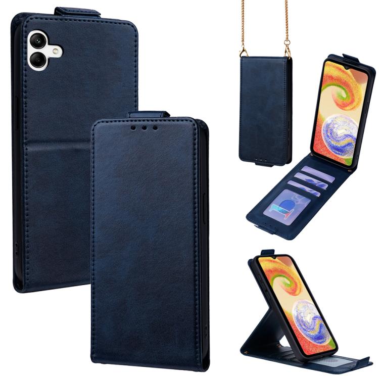 Cover a libro verticale in similpelle vegana con tracolla per Samsung Galaxy