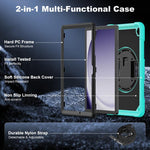 Custodia ibrida in silicone con supporto per Samsung Galaxy Tab A11+ e A9+