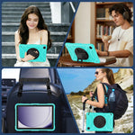 Custodia ibrida in silicone con supporto per Samsung Galaxy Tab A11+ e A9+