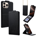 Cover a libro verticale in similpelle vegana tinta unita con tracolla, For iPhone 16 Pro, For iPhone 16 Plus, For iPhone 16, For iPhone 15 Pro Max, For iPhone 15 Pro, For iPhone 15 Plus