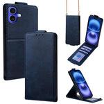 Cover a libro verticale in similpelle vegana tinta unita con tracolla, For iPhone 16 Pro, For iPhone 16 Plus, For iPhone 16, For iPhone 15 Pro Max, For iPhone 15 Pro, For iPhone 15 Plus