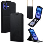 Cover a libro verticale in similpelle vegana tinta unita con tracolla, For iPhone 16 Pro, For iPhone 16 Plus, For iPhone 16, For iPhone 15 Pro Max, For iPhone 15 Pro, For iPhone 15 Plus