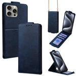 Cover a libro verticale in similpelle vegana tinta unita con tracolla, For iPhone 16 Pro, For iPhone 16 Plus, For iPhone 16, For iPhone 15 Pro Max, For iPhone 15 Pro, For iPhone 15 Plus