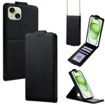 Cover a libro verticale in similpelle vegana tinta unita con tracolla, For iPhone 16 Pro, For iPhone 16 Plus, For iPhone 16, For iPhone 15 Pro Max, For iPhone 15 Pro, For iPhone 15 Plus