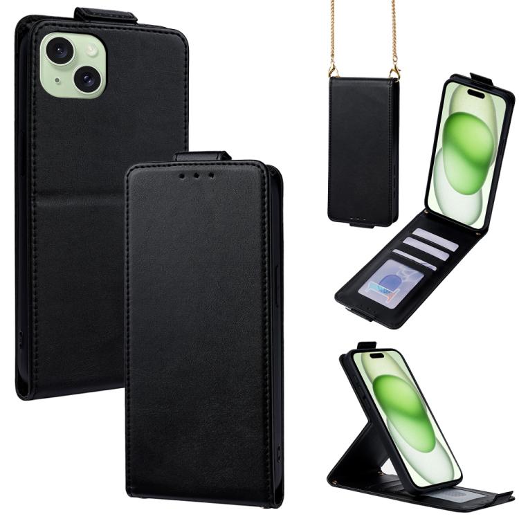 Cover a libro verticale in similpelle vegana tinta unita con tracolla, For iPhone 16 Pro, For iPhone 16 Plus, For iPhone 16, For iPhone 15 Pro Max, For iPhone 15 Pro, For iPhone 15 Plus