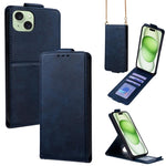 Cover a libro verticale in similpelle vegana tinta unita con tracolla, For iPhone 16 Pro, For iPhone 16 Plus, For iPhone 16, For iPhone 15 Pro Max, For iPhone 15 Pro, For iPhone 15 Plus