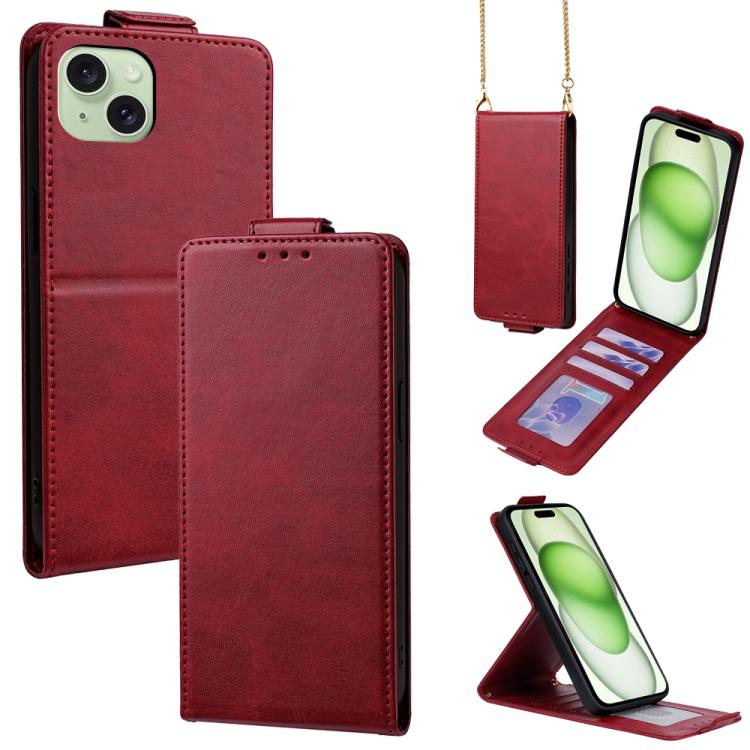 Cover a libro verticale in similpelle vegana tinta unita con tracolla, For iPhone 16 Pro, For iPhone 16 Plus, For iPhone 16, For iPhone 15 Pro Max, For iPhone 15 Pro, For iPhone 15 Plus