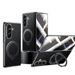 Custodia in vera pelle con supporto magnetico girevole per Samsung Galaxy Z