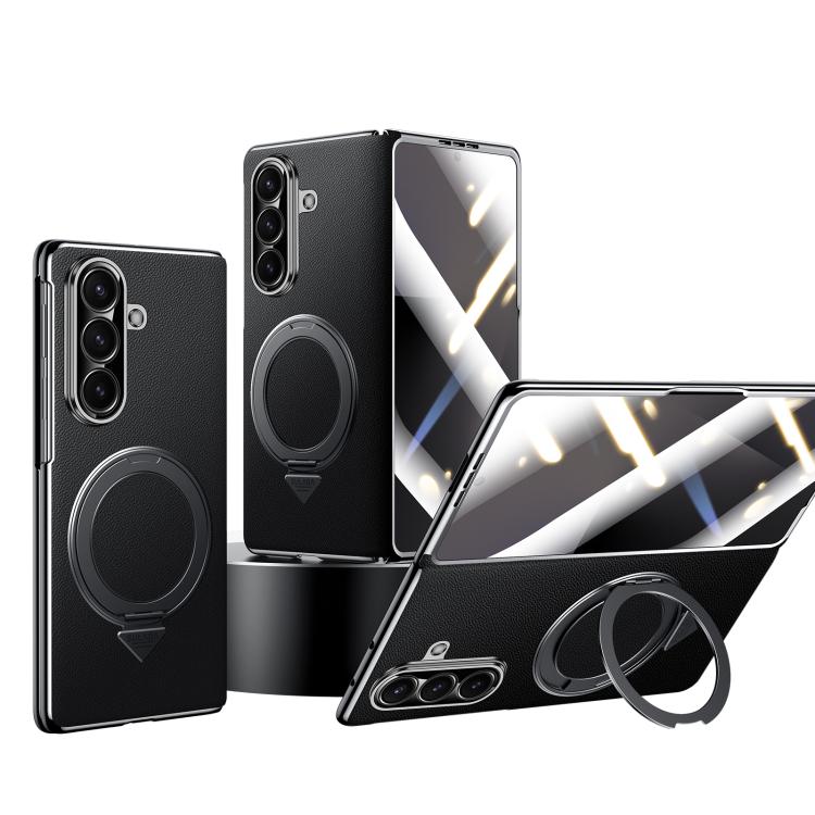Custodia in vera pelle con supporto magnetico girevole per Samsung Galaxy Z