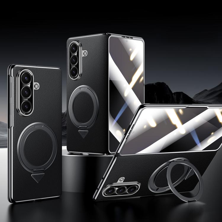Custodia in vera pelle con supporto magnetico girevole per Samsung Galaxy Z