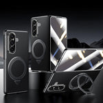 Custodia in vera pelle con supporto magnetico girevole per Samsung Galaxy Z