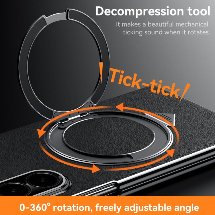 Custodia in vera pelle con supporto magnetico girevole per Samsung Galaxy Z