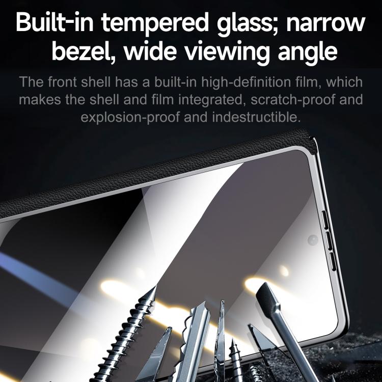 Custodia in vera pelle con supporto magnetico girevole per Samsung Galaxy Z