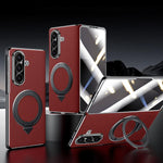 Custodia in vera pelle con supporto magnetico girevole per Samsung Galaxy Z